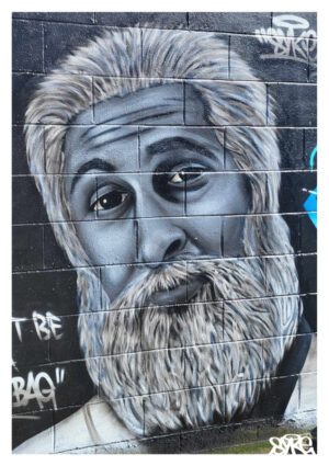 Navid Still Game Portrait SYKE Graffiti Art Dundee Scotland