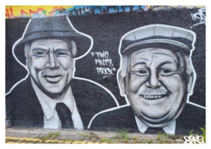 Jack & Victor Still Game Portrait SYKE Graffiti Art Dundee Scotland